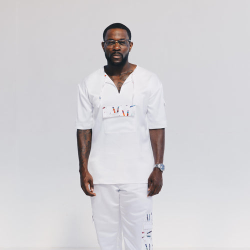 Short Sleeve White Tunic